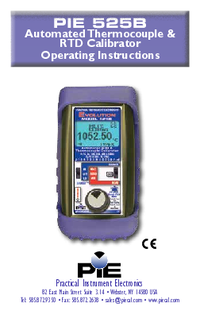 Thumbnail of document Manual - 525B Thermocouple & RTD Calibrator